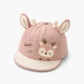 Animal-Ear Character Cap, Dusty rose deer color reference