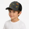 Printed Children's Baseball Cap, Charcoal black color reference