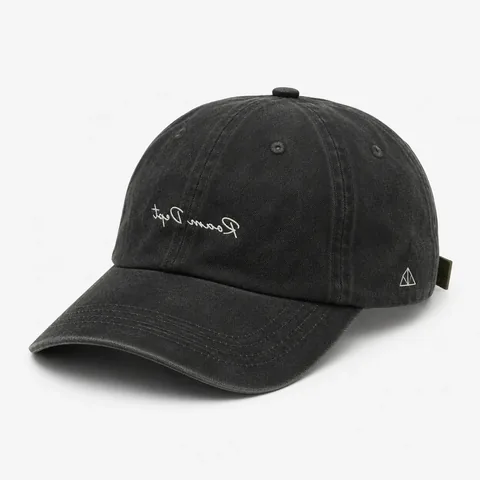 Solid-color low-profile casual dad hat