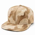 Sublimated-Print Snapback, Beige tan marble print color reference