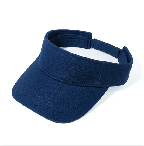 Classic cotton open-crown sun visor