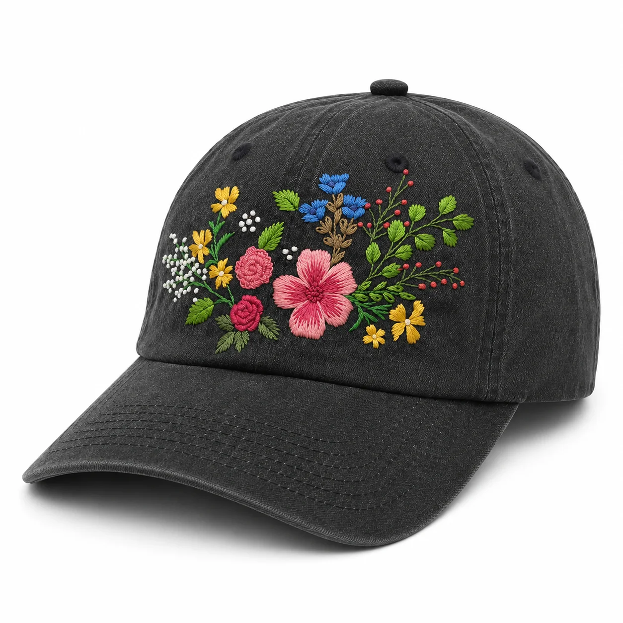 Critical-Embroidered Sports Cap â€” front left 3q