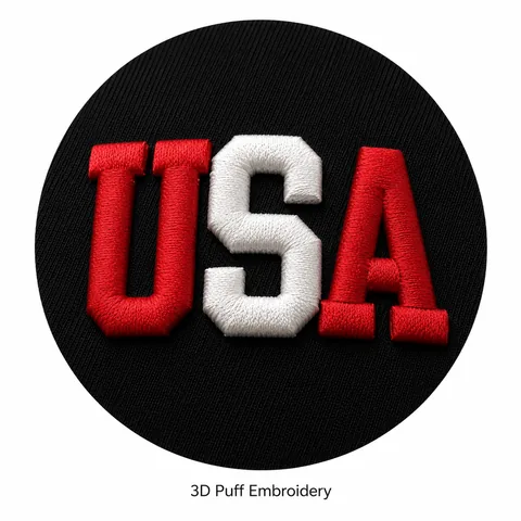 3D Puff Embroidery customization reference