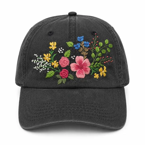 Critical-Embroidered Sports Cap product view