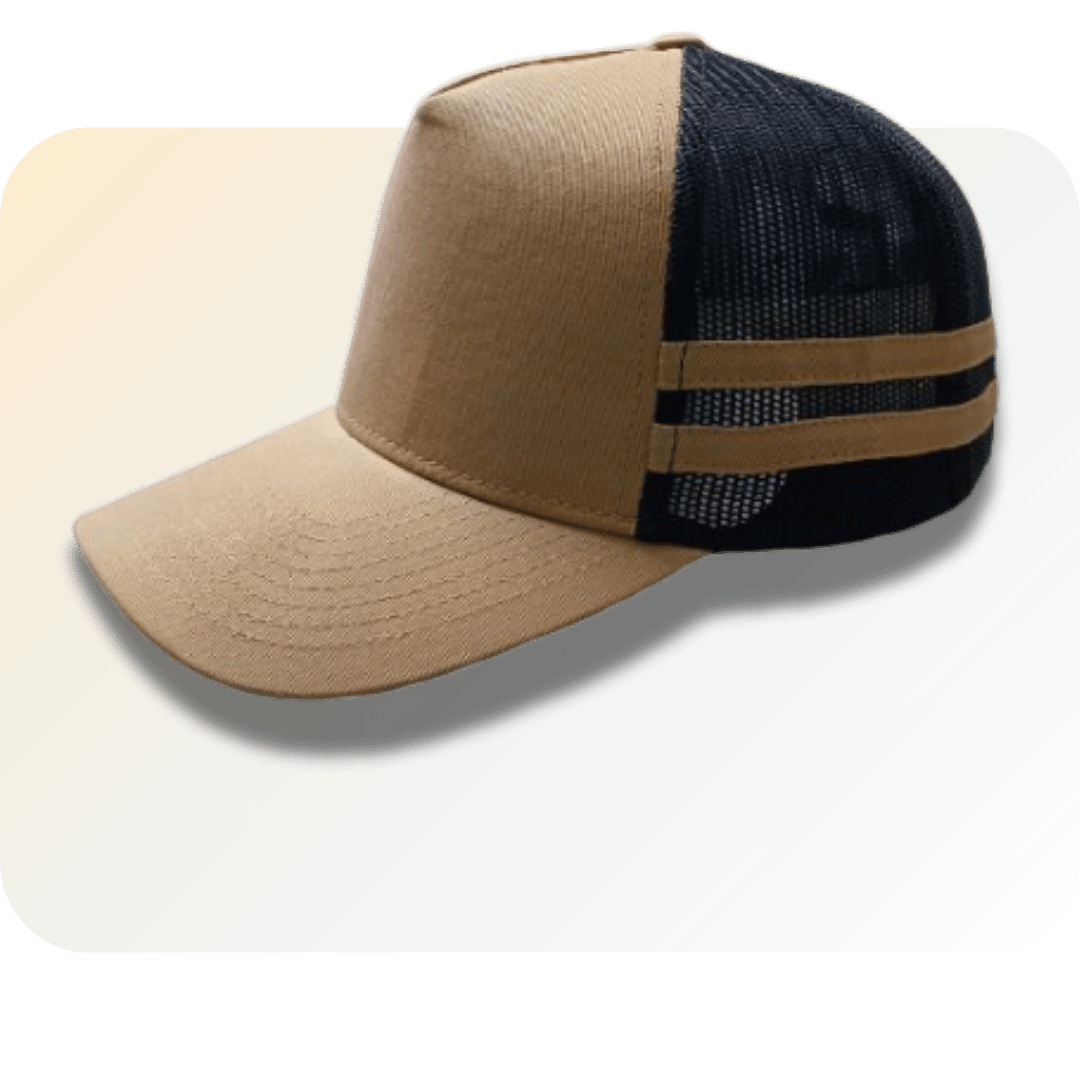 Mesh Trucker Hats With Side Tape - Dhaka Hats & Caps